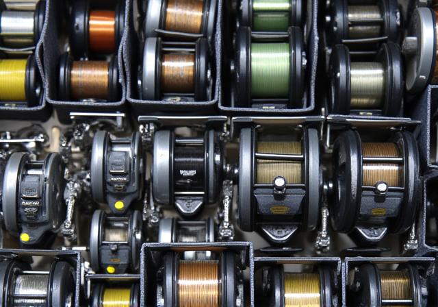 Fishing reels and tackle boxes